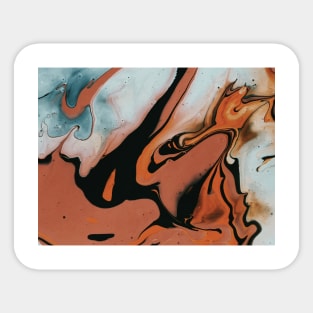 Close up photo of abstract painting Sticker